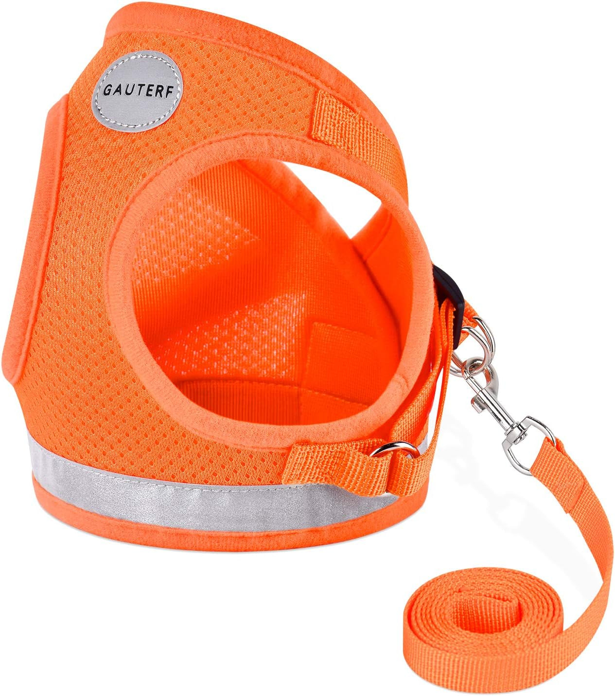 Cat Harnesses and Puppy Harness with Leashes Set, Escape Proof Cat Harness, Adjustable Reflective Soft Mesh Vest Fit Puppy Kitten Rabbit Ferrets'S Outdoor Harness