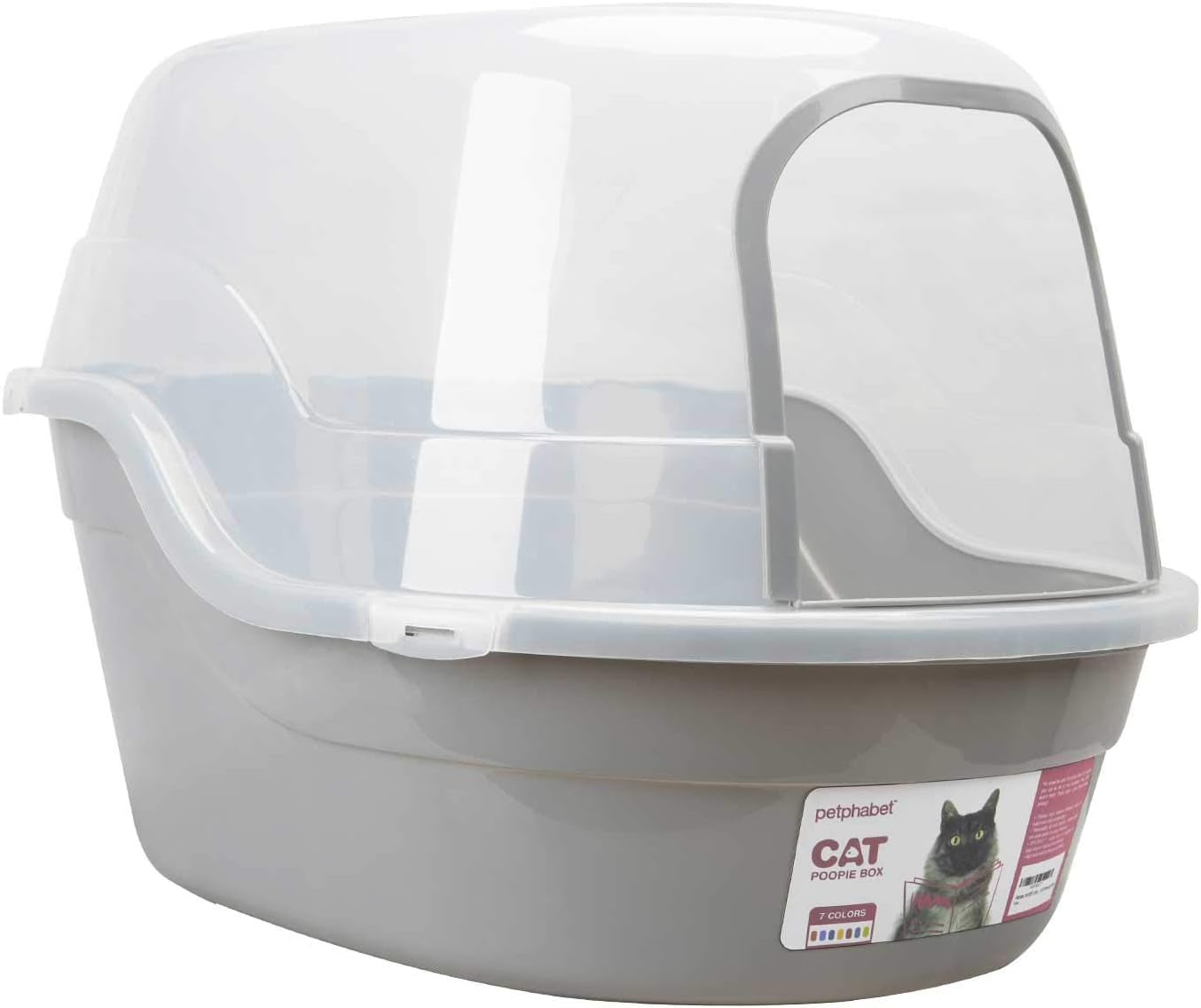 Covered Litter Box, Jumbo Hooded Cat Litter Box Holds up to Two Small Cats Simultaneously,Extra Large Purple by