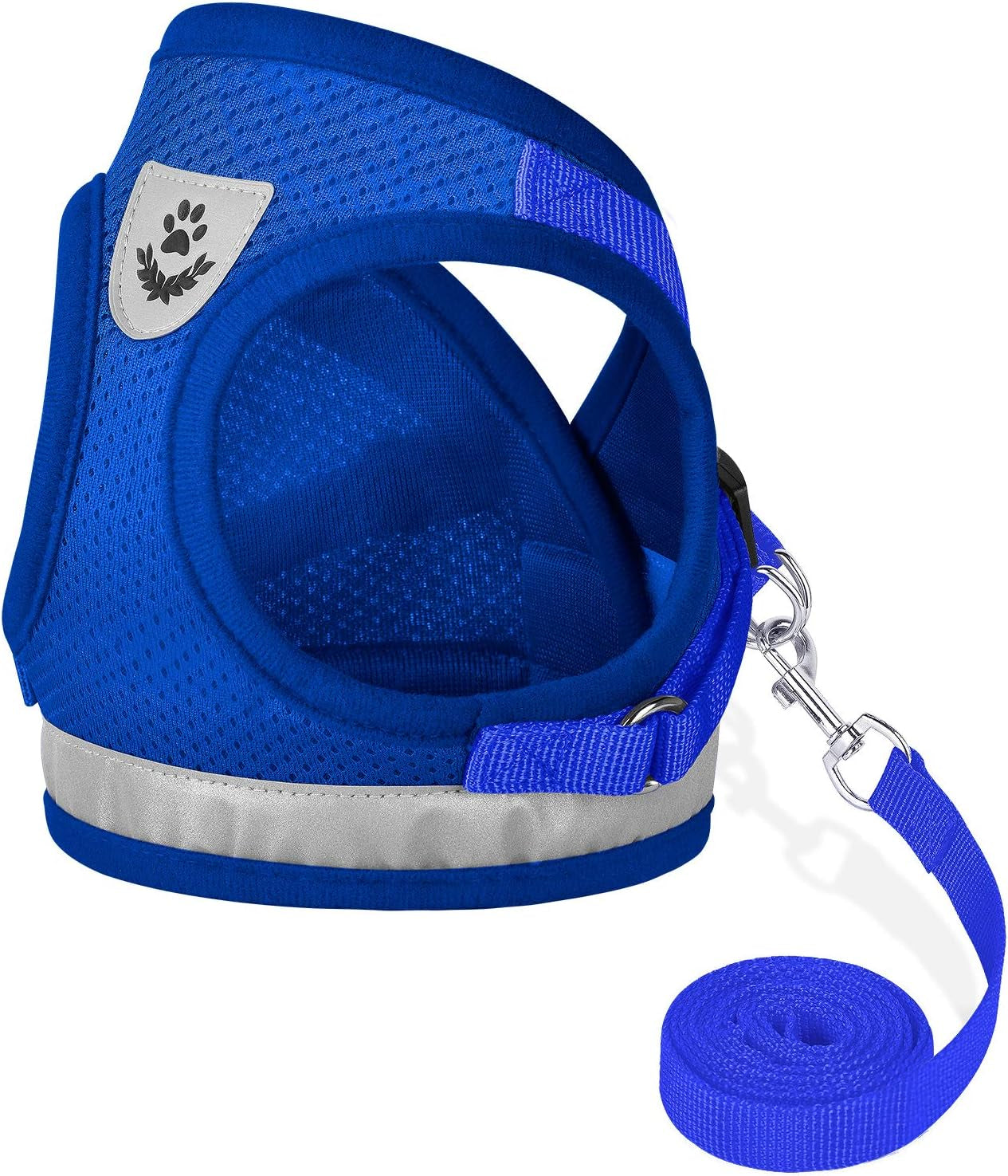Cat Harnesses and Puppy Harness with Leashes Set, Escape Proof Cat Harness, Adjustable Reflective Soft Mesh Vest Fit Puppy Kitten Rabbit Ferrets'S Outdoor Harness