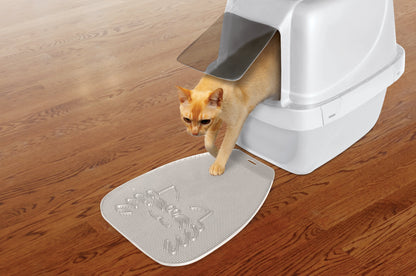 , Trackless Cat Litter Mat, White