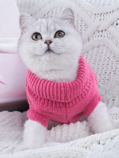 Cat Sweater Kitten Knitted Sweaters for Cats Turtleneck Sweater Warm Cat Apparel XXS Cat Clothes Girl