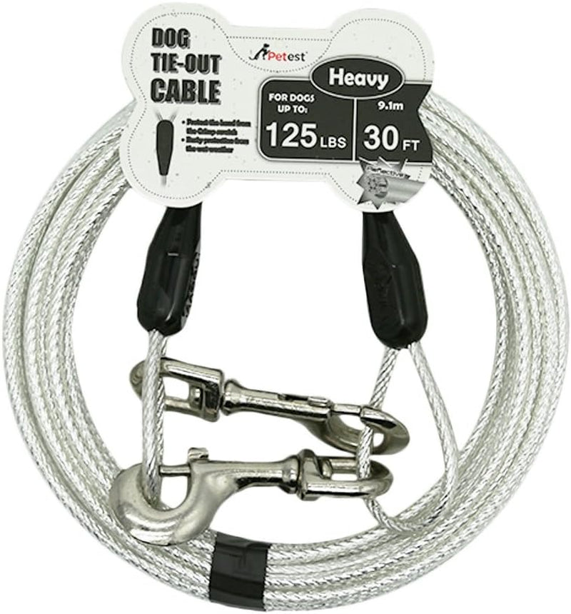 15Ft Reflective Tie-Out Cable for Large Dogs up to 90 Pounds