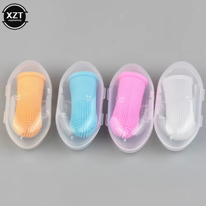Pet Dog Finger Super Soft Toothbrush Teeth Cleaning Bad Breath Care Nontoxic Silicone Tooth Brush Tool Dog Cat Cleaning Supplies