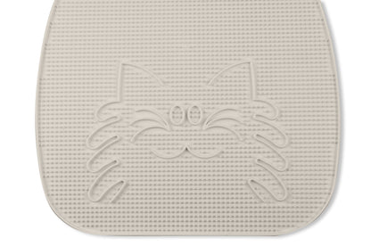 , Trackless Cat Litter Mat, White
