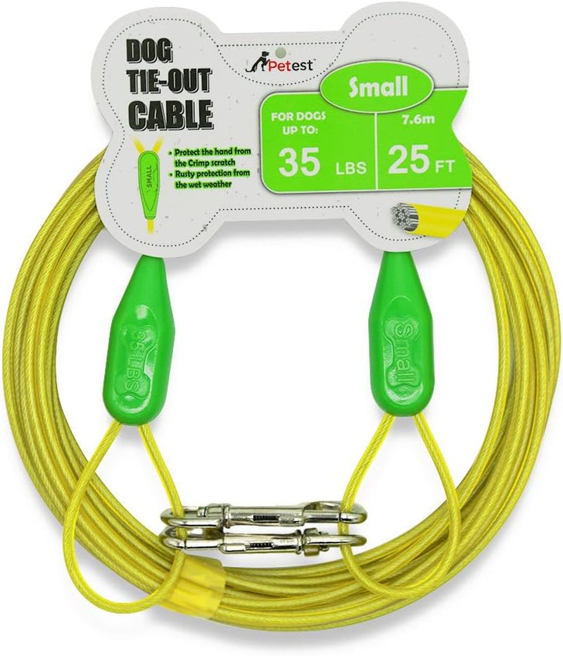 15Ft Reflective Tie-Out Cable for Large Dogs up to 90 Pounds