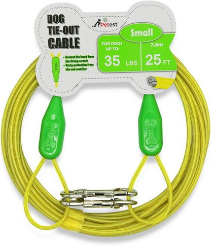15Ft Reflective Tie-Out Cable for Large Dogs up to 90 Pounds
