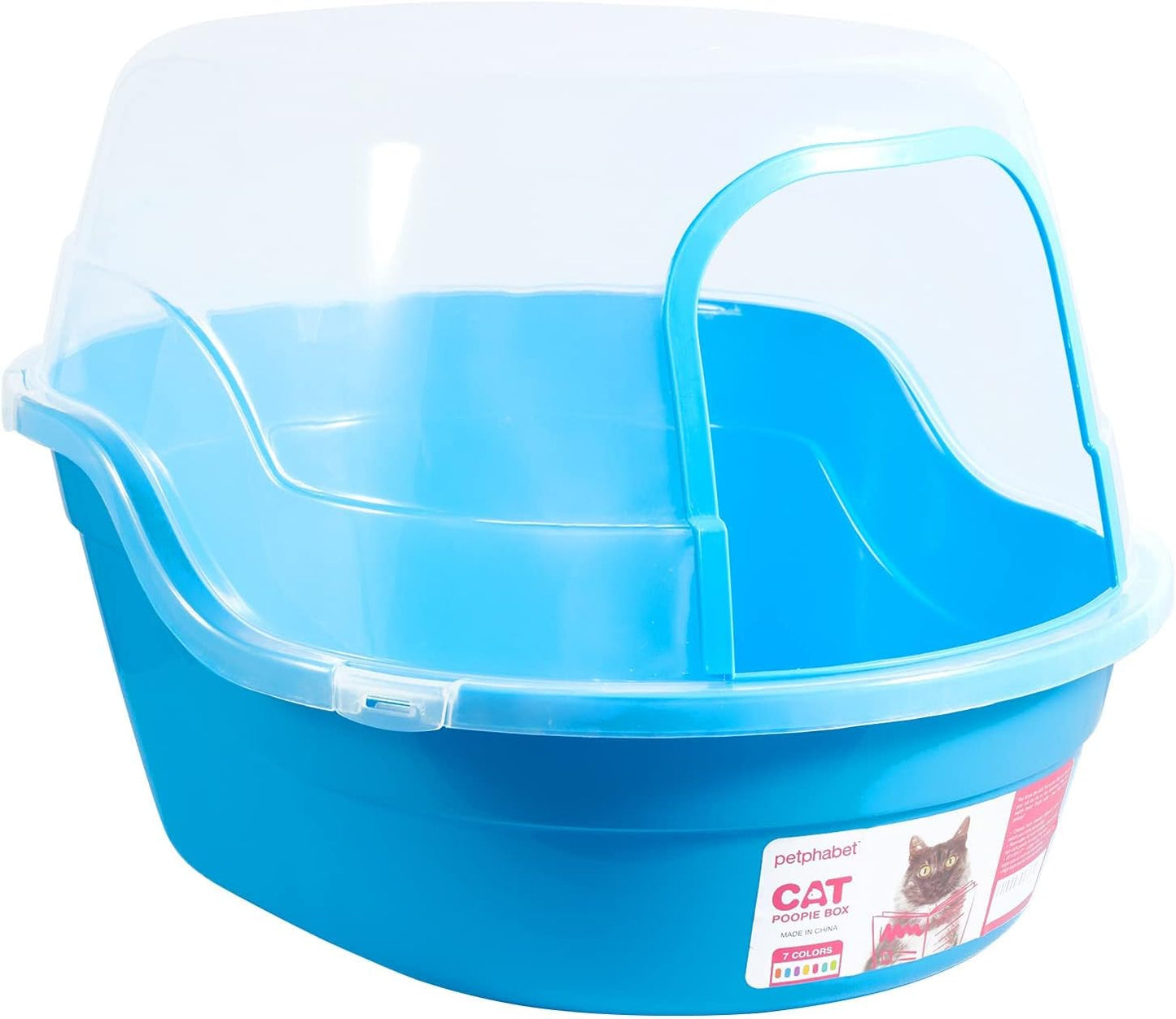 Covered Litter Box, Jumbo Hooded Cat Litter Box Holds up to Two Small Cats Simultaneously,Extra Large Purple by