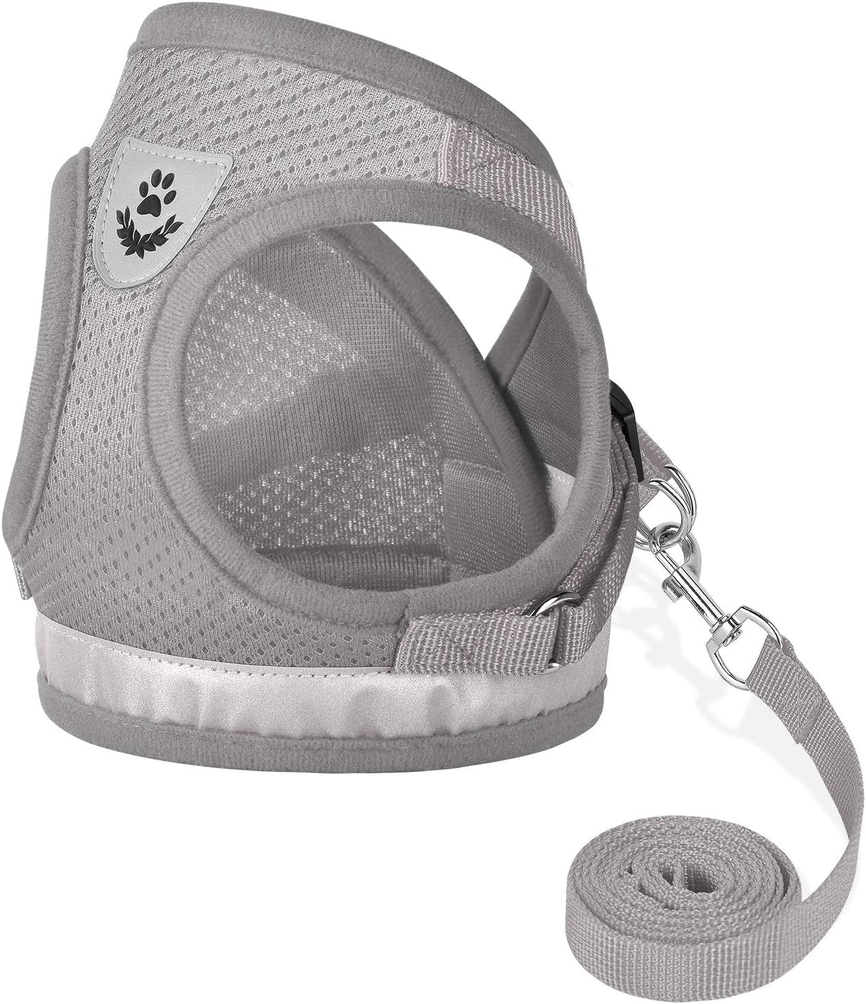 Cat Harnesses and Puppy Harness with Leashes Set, Escape Proof Cat Harness, Adjustable Reflective Soft Mesh Vest Fit Puppy Kitten Rabbit Ferrets'S Outdoor Harness