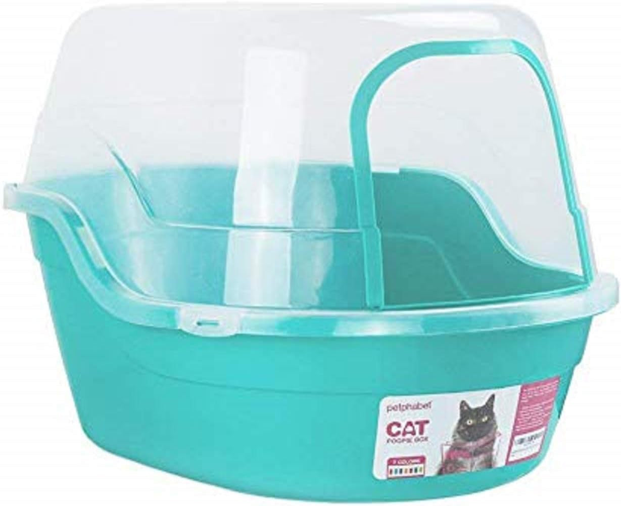 Covered Litter Box, Jumbo Hooded Cat Litter Box Holds up to Two Small Cats Simultaneously,Extra Large Purple by
