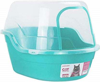 Covered Litter Box, Jumbo Hooded Cat Litter Box Holds up to Two Small Cats Simultaneously,Extra Large Purple by